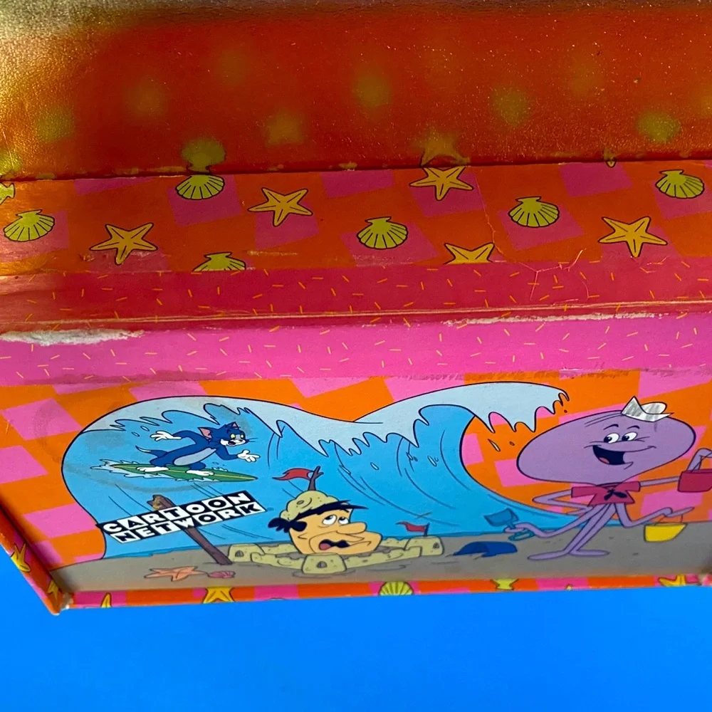 Cartoon Network 1994 Tom & Jerry, Fred Flintstone & Squiddly Diddly Pencil Box
